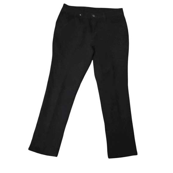 Faded Glory Slim Straight Leg Pants Stretch Black 16WP - Picture 1 of 4